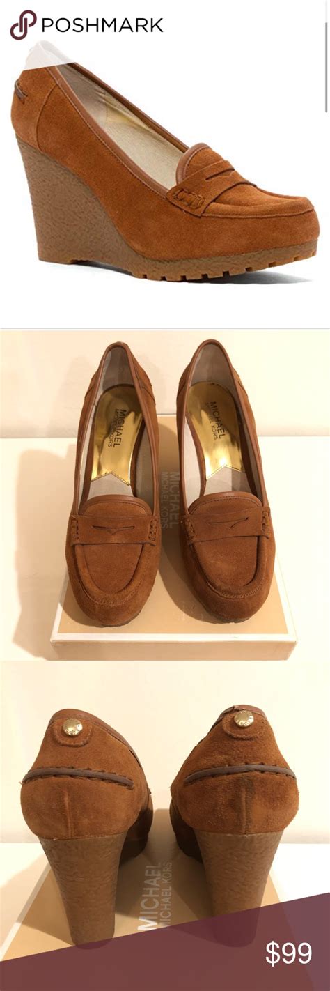 michael kors rory walnut suede loafer wedge|michael MICHAEL KORS RORY WALNUT SUEDE LOAFER .